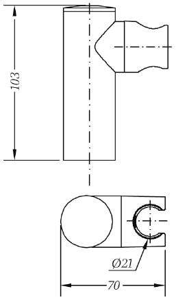 Держатель ручного душа Genebre Cylindrical (100153 45)